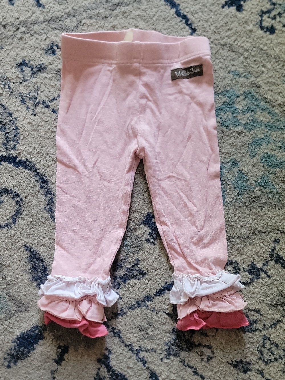 Matilda Jane Light Pink Leggings with Layered Ruffle Cuffs